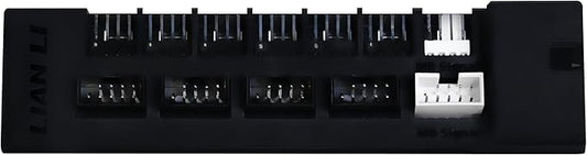 Lian Li Universal USB & PWM Fan Hub, Fan Controller with 4 USB Headers - 6 Fan Ports - Magnetic Mounting - 5V/4PIN - PSU/Motherboard Universal Case Compatibility - Black (EG-HUB01B)