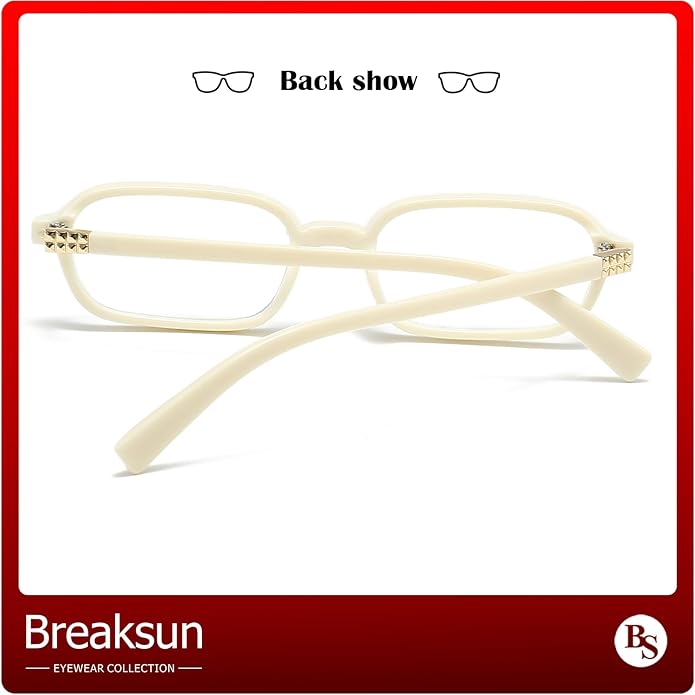 Retro Rectangle Glasses for Women Men Small Square Blue Light Blocking Glasses Vintage Eyeglasses