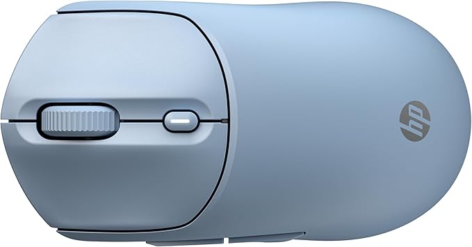HP 400 Quiet Wireless Mouse, Dual Bluetooth & 2.4GHz, Soft Silicone, Quiet Clicks, Microsoft Wheel, 24-Month Battery, 6000 DPI, Ambidextrous, Eco-Friendly Design, Multi-OS, Blue