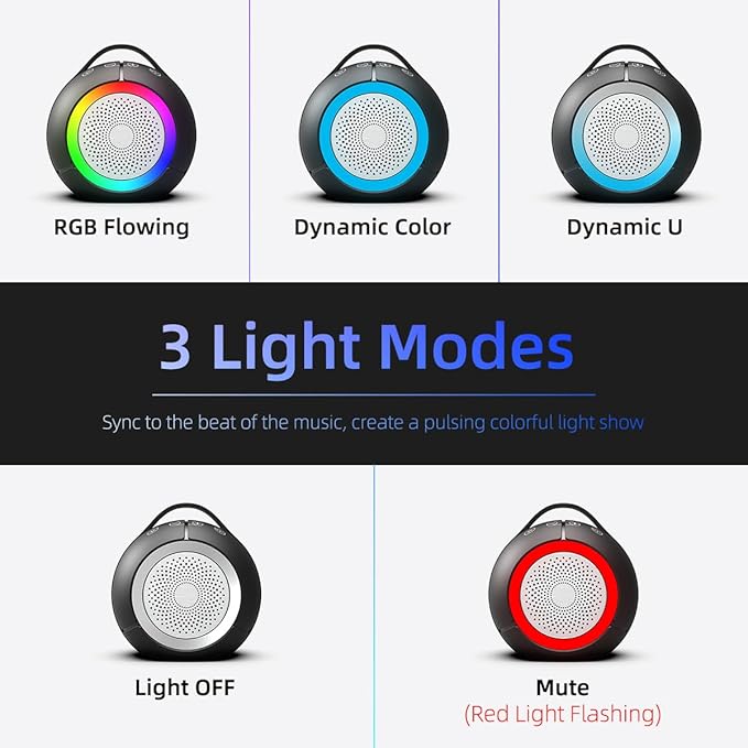 USB Computer Speakers for Desktop PC | Portable Plug-N-Play Laptop Speakers with Dynamic RGB Light, Ultra-Clear Sound, Loud Volume, Deep Bass, Touch Control, Compatible with Windows, macOS, ChromeOS