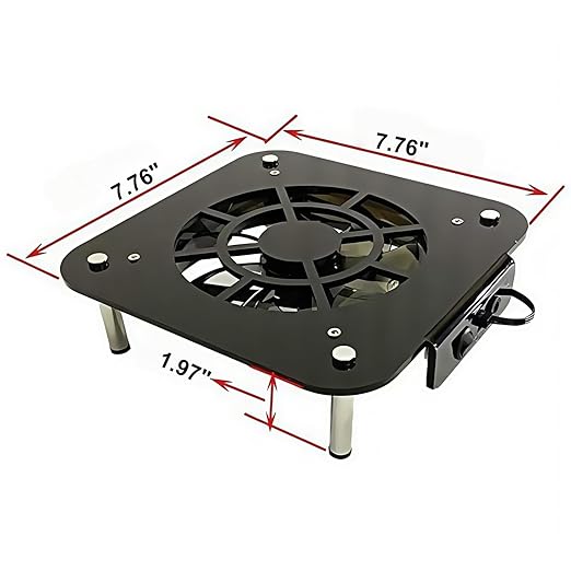 Mac mini Radiator Cooling Fan Wind Speed Enhancement Modified Double Deck Acrylic Chassis,Mini Radiator Overclock Base with 12cm Silent Fan