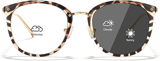 Cyxus Blue Light Glasses Photochromic Lens for Women, Fashionable Computer Glasses on Office Reduce Eye Strain Anti Migraine Great for Working Reading