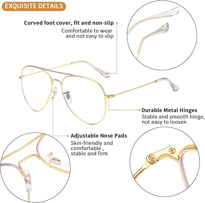 Dollger Blue Light Blocking Glasses women Anti Glare UV Filter Computer Gaming Glasses Retro matal square Eyeglasses Frame