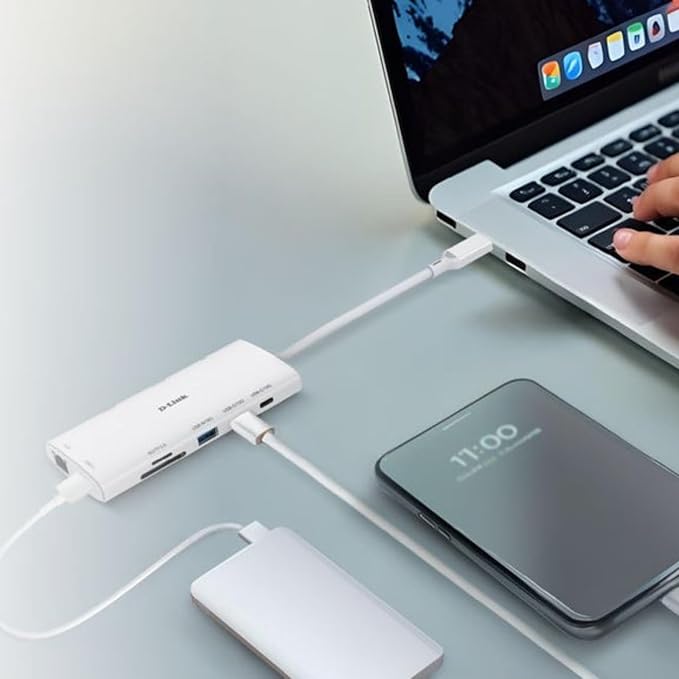 D-Link 10-in-1 USB-C Hub, Max 100W Power Delivery, Dual 4K HDMI Ports, 2 x USB-C & 2 x USB-A Data Ports, Ethernet and SD Card Slots for Dell Laptop, ThinkPad, and More (DUP-A01)