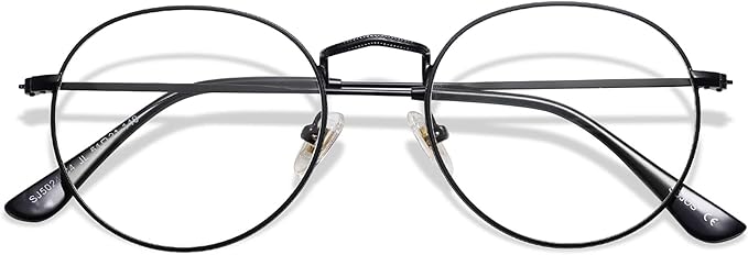 SOJOS Blue Light Blocking Computer Glasses Round Eyewear Anti Blue Light Lens Preppy Chic SJ5024B