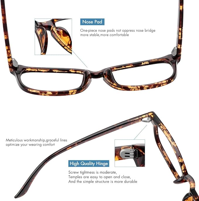 MEETSUN 3-Pack Blue Light Blocking Glasses, Anti Eye Strain Headache (Sleep Better), Computer Glasses UV400 Lens (Black + Brown Gradient + Tortoiseshell)
