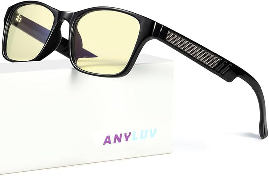 ANYLUV Blue Light Glasses Men Women Computer Gaming Glasses Anti Eyestrain Lightweight Blue Light Blocking Glasses