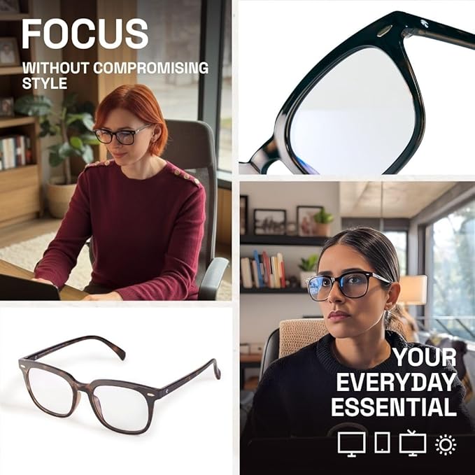 Horus X • Blue Light Glasses Men Women | Blue Light Blocking Glasses for Screen Anti-Fatigue & Eye Migraine | Urban V3
