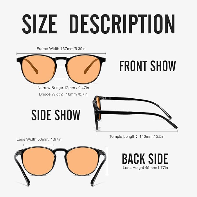 Blue Light Glasses For Woman/Men Blue Light Blocking Glasses, Retro Round Anti Eyestrain Computer Glasses