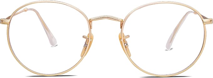 SOJOS Blue Light Blocking Computer Glasses Round Eyewear Anti Blue Light Lens Preppy Chic SJ5024B