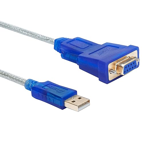 DTECH 6 Feet USB to RS232 DB9 Female Serial Adapter Cable Windows 11 10 8 7 Mac Linux Serial to USB 2.0 with Prolific PL2303 Chip