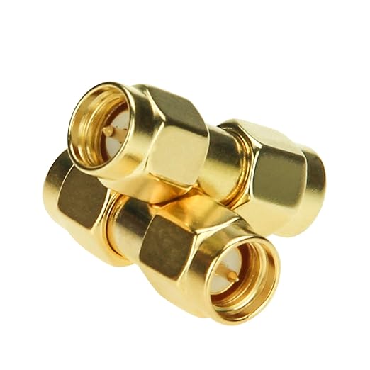 SMA 5 Pack SMA Male to Male Adapter Coupler Coaxial Connector for Antenna, Radio, WiFi