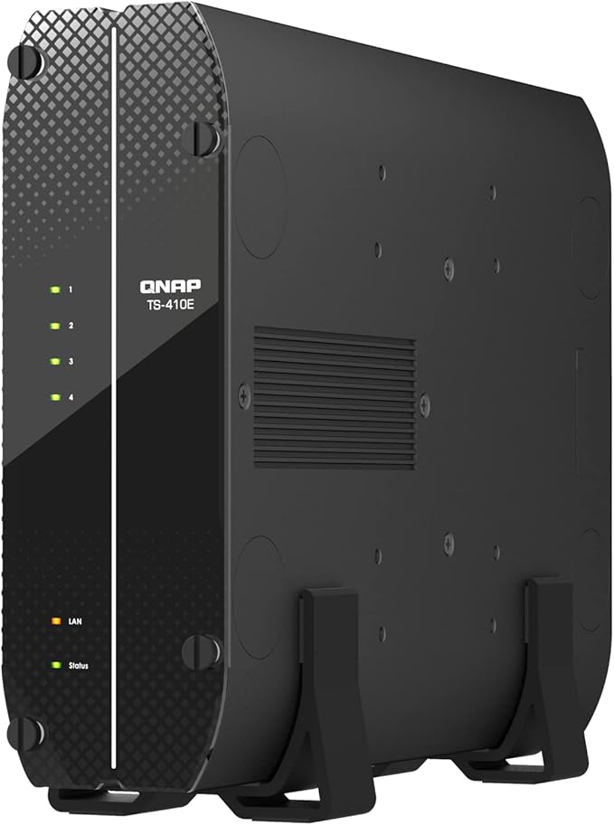 QNAP TS-410E4-Bay Intel Quad-core CPU Fanless & Silent SSD NAS with 2.5GbE & 8GB RAM