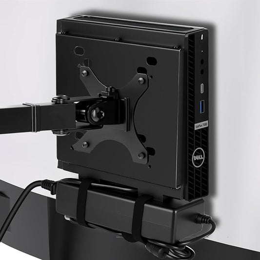 Dual VESA Mount for Dell OptiPlex Micro,Wall Dual VESA and Under Desk Mount Fits Dell Micro Pro,Plus MFF,Support VESA Dell Micro Mount for Monitor Arms and Wall Mounts with 75x75mm&100x100mm Mounting