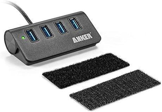 Anker 4-Port USB A hub Unibody Aluminum Portable Data Hub with 2ft USB 3.0 Cable,USB Splitter for MacBook, Mac Pro/mini, iMac, XPS, Surface Pro, Notebook PC, Mobile HDD and More