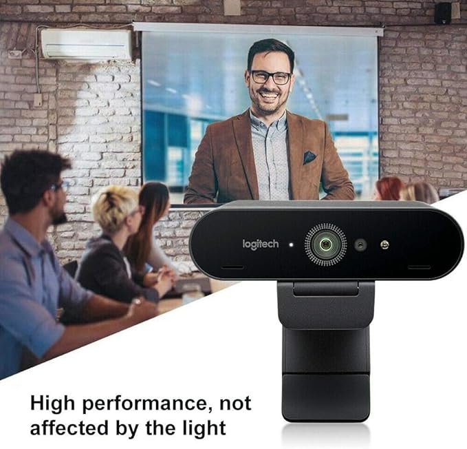 Logitech BRIO Ultra HD Webcam for Video Conferencing, Recording, and Streaming - Black