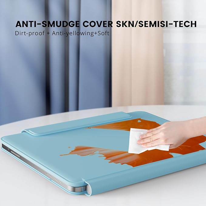 for iPad 11th(A16, 2025)/10th Generation Case with Keyboard, Magic Keyboard 2022, Springy Backlit Keys, Stain-Resistant Surface, Multi-Touch Trackpad, Light Blue