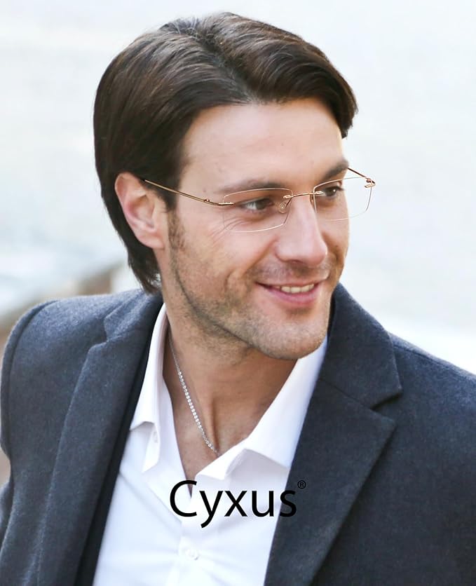 Cyxus 11g Titanium Blue Light Blocking Glasses Men Woman Ultralight Computer Gaming Office Study Eyeglasses 8602