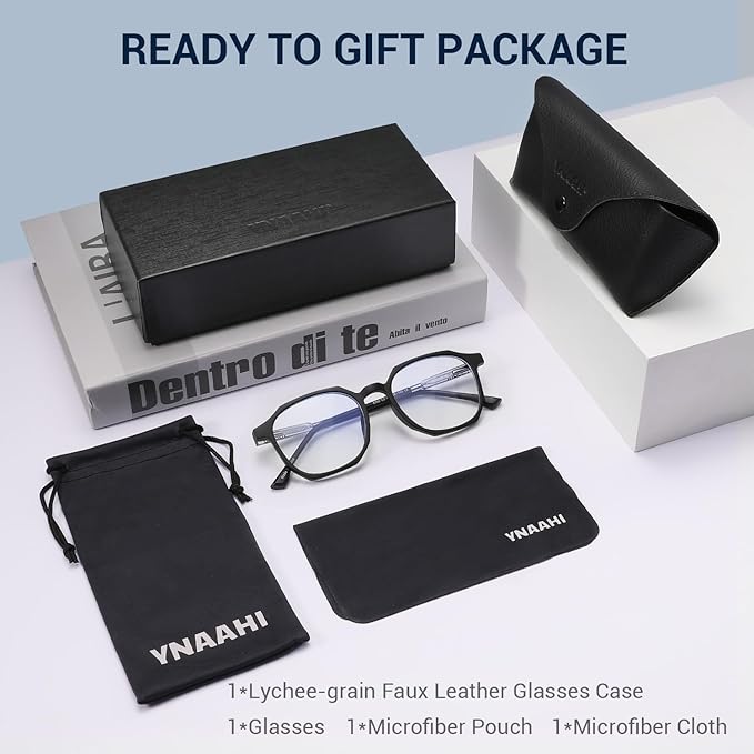 Blue Light Glasses for Men Women, 99% Blue Light Blocker, UV Protection. Ideal for Computer Use, Gaming, Reading.