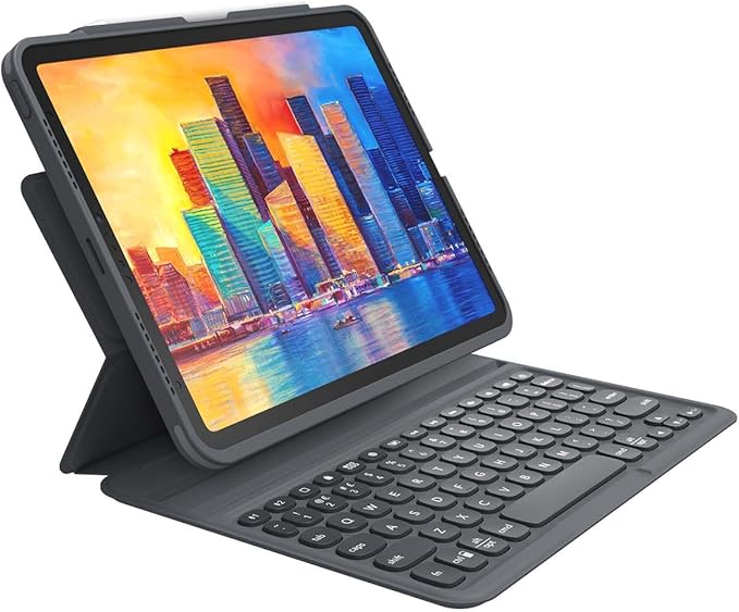 ZAGG Pro Keys Detachable Case and Wireless Keyboard for iPad Air 11" (M3)/ (M2)/ 10.9" (Gen 4, Gen 5) - Bluetooth Pairing, Backlit Laptop-Style Keys, Apple Pencil Holder, Black