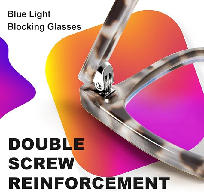 VISOONE Blue Light Blocking Glasses Square with Anti Computer Glare for Gaming Women and Men MONTANA