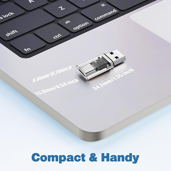 USB C Female to USB Male Adapter, Double-Side 3.0 5Gbps USB A to Type C Converter with Built-in Chip for Laptop, PC, Car to Flash Disk, USB C Headphones, Mobile, Pad