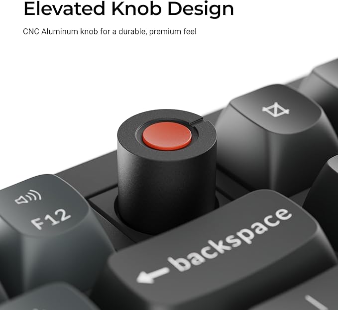 Keychron V3 8K TKL Wired Mechanical Keyboard, 8000 Hz Polling Rate QMK/VIA Programmable Hot-Swappable Gaming Keyboard with Knob, South-Facing RGB, Ergonomic PBT Keycaps for Mac Windows Linux