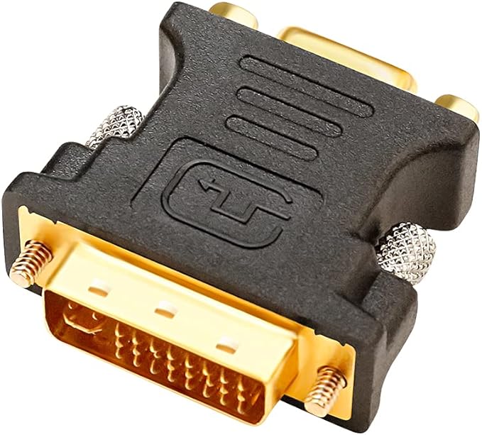 DTech DVI Male to VGA Female Adapter High Speed DVI-I24+5 Port Converter for HDTV, Plasma, DVD and Projector