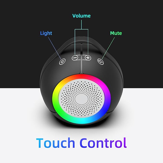 USB Computer Speakers for Desktop PC | Portable Plug-N-Play Laptop Speakers with Dynamic RGB Light, Ultra-Clear Sound, Loud Volume, Deep Bass, Touch Control, Compatible with Windows, macOS, ChromeOS
