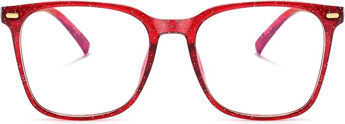Oversized Square Blue Light Blocking Glasses for Women Men, Anti-Fatigue Computer Monitor Glasses Reduce Eye Strain