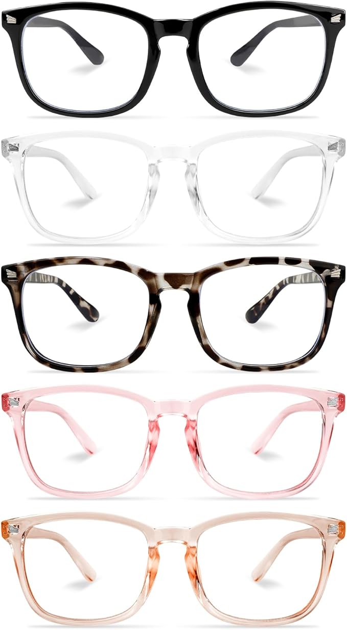 NZKNP Blue Light Glasses for Woman Men,Blue Light Blocking Glasses,Clear Glasses