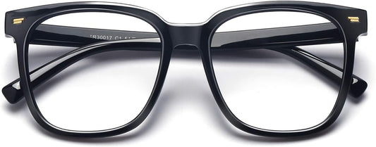 PANNER Oversized Square Blue Light Blocking Glasses for Women Men Anti Glare Reduce Eyestrain Computer Glasses