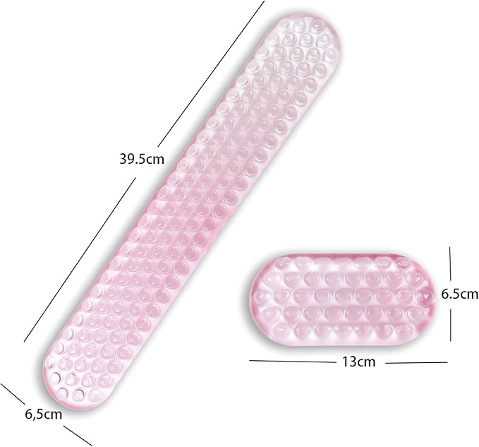 Ergonomic Gel Keyboard and Mouse Wrist Rest Set – Light Pink Wrist Rest for Computer Keyboard 75% 80%, Comfort & Support for Typing and Gaming