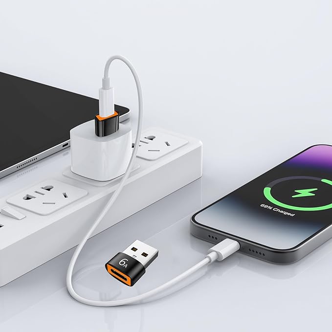 10-Pack 10Gbps/120W USB C to USB Adapter & C Male to 3.1 Female Charger,Compatible with MacBook Pro/Air, iPhone 16 15 Pro Max/15 Plus/14 13 12 Samsung Galaxy S24/S23/S22/S21