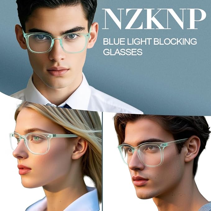 NZKNP Blue Light Glasses for Woman Men,Blue Light Blocking Glasses,Clear Glasses