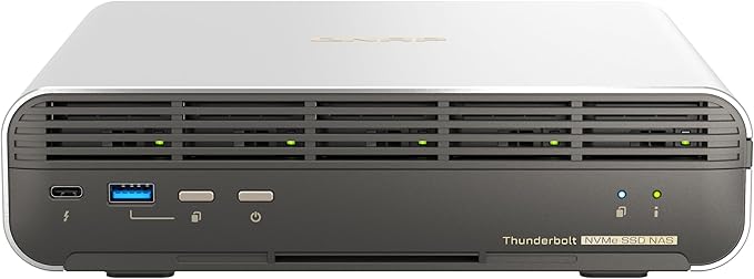 QNAP TBS-h574TX-i3-12G-US 5 Bay High-Performance E1.S All-Flash NASbook with Intel® Core™ Processor, Thunderbolt 4 and 10GbE (5G/2.5G/1G/100M/10M) Network Connectivity (Diskless)