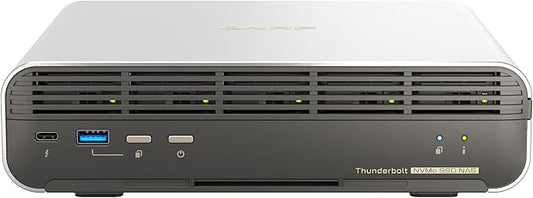 QNAP TBS-h574TX-i3-12G-US 5 Bay High-Performance E1.S All-Flash NASbook with Intel® Core™ Processor, Thunderbolt 4 and 10GbE (5G/2.5G/1G/100M/10M) Network Connectivity (Diskless)