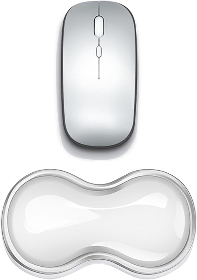 Clear Gel Mouse Wrist Rest, Wrist Support Wrist Pad for Typing Pain Relief, Ergonomic Cool Wrist Rest for Mouse, Hand Mouse Wrist Rest for Office, Gaming, Computer, Laptop - Transparent