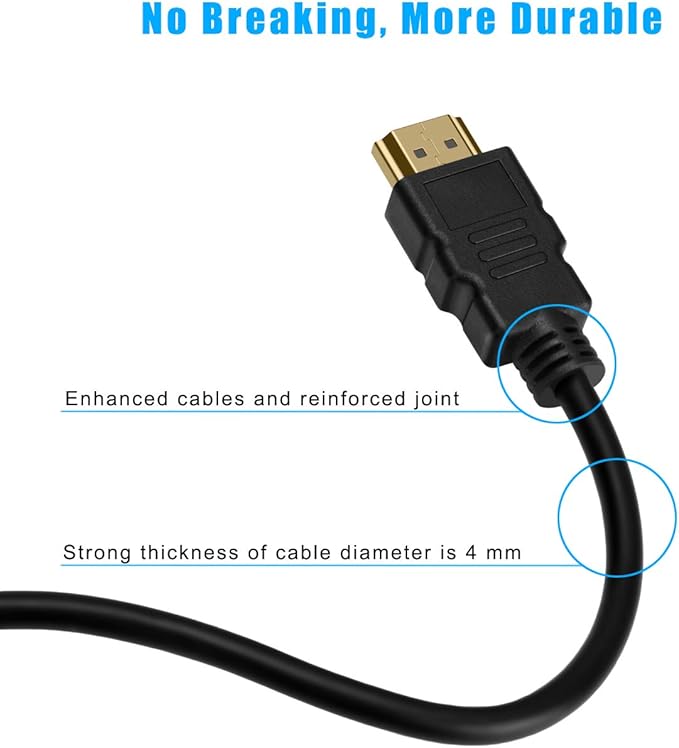 HDMI to VGA, Gold-Plated HDMI to VGA Adapter (Male to Female) for Computer, Desktop, Laptop, PC, Monitor, Projector, HDTV, Chromebook, Raspberry Pi, Roku, Xbox and More - Black, 3 Pack
