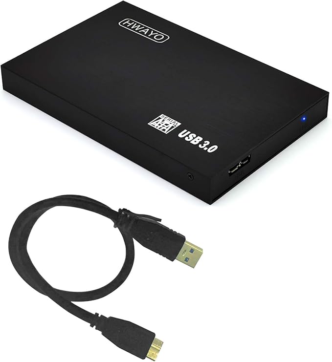 160GB Ultra Slim Portable External Hard Drive USB3.0 2.5'' HDD Storage for PC, Desktop, Laptop, MacBook, Chromebook (Black)