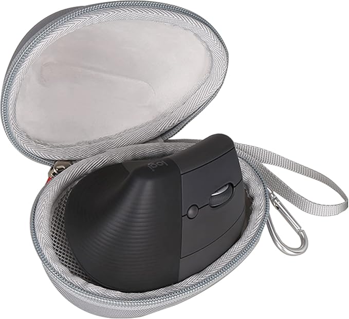 Mouse Case Fits for Logitech Lift Vertical Ergonomic Mouse, Travel Carrying Box for Logi Wireless Bluetooth Cordless Upright Mouse, Case Only (Grey)
