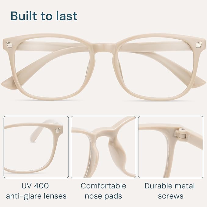 Gaoye Blue Light Glasses for Men - Blocking Square Eyeglasses, Anti UV Ray Computer Gaming Glasses Blue Blockers for Women