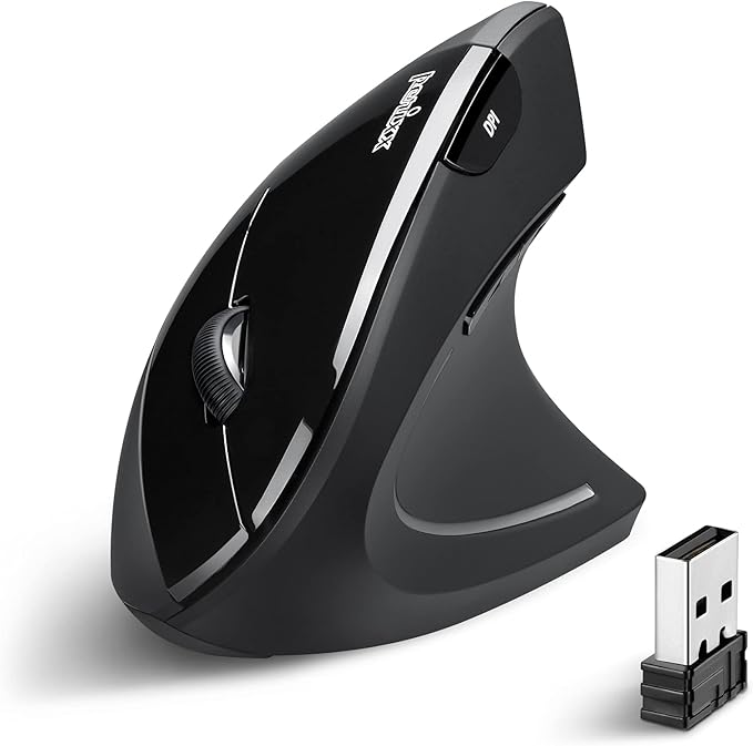 Perixx Wired Ergonomic PERIBOARD-512 with Wireless Ergonomic Veritcal Mouse PERIMICE-713