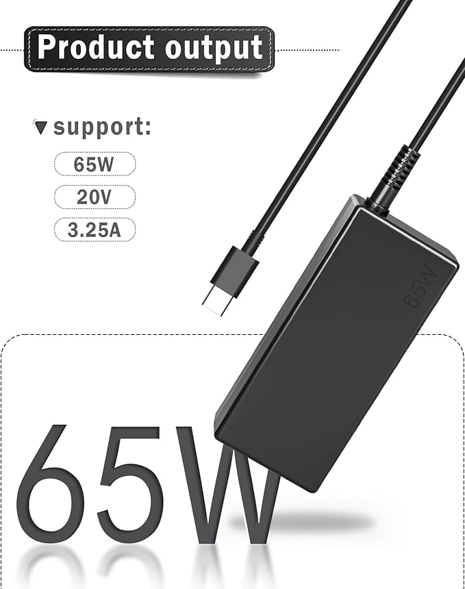 65W 45W USB C Laptop Charger Compatible with HP EliteBook 830 835 840 845 860 865 640 650 655 1040 G8 G9 G10 G11 Probook 440 445 450 455 460 465 G8 G9 G10 G11 Chromebook