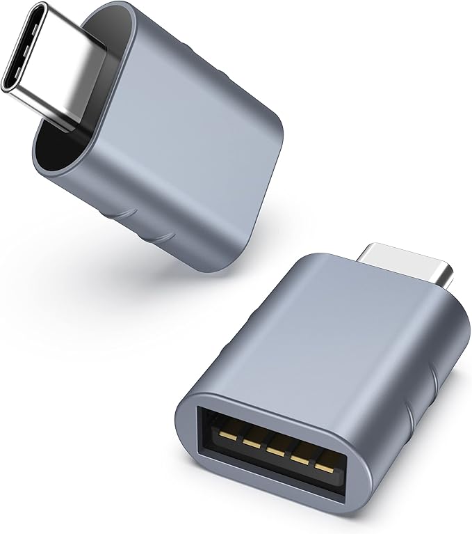 Syntech USB C Male to USB3 Female Adapter Compatible with iPhone 17 Pro Max iMac 2021, iPad Pro 2021, MacBook Pro 2020 / Air 2020 and Other Type C or Thunderbolt 3 Devices Blue, Pack of 2