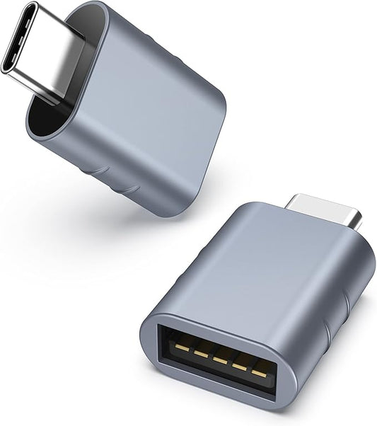 Syntech USB C Male to USB3 Female Adapter Compatible with iPhone 17 Pro Max iMac 2021, iPad Pro 2021, MacBook Pro 2020 / Air 2020 and Other Type C or Thunderbolt 3 Devices Blue, Pack of 2