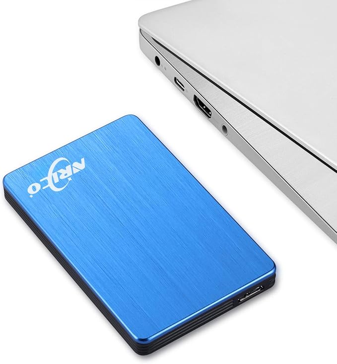NRICO Portable External Hard Drive, USB 3.0, 2.5 Inch, Compatible with PC, Mac, Desktop (Blue, 320, GB)