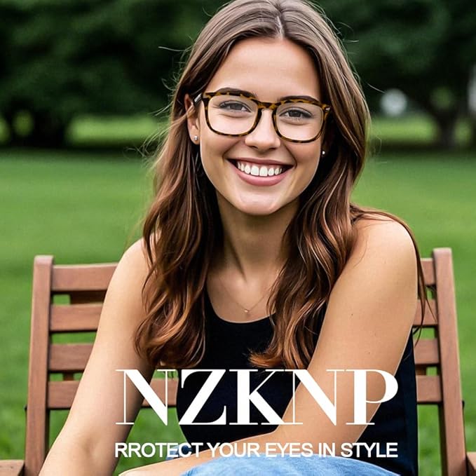 NZKNP Blue Light Glasses for Woman Men,Blue Light Blocking Glasses,Clear Glasses
