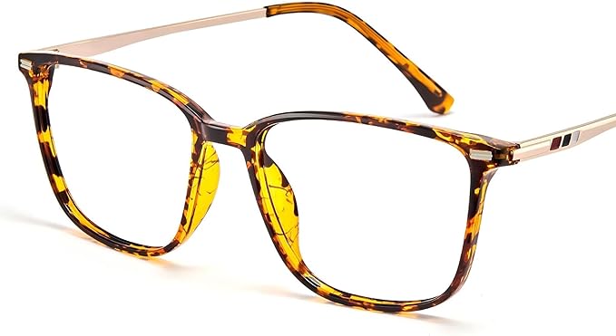 Cyxus Blue Light Blocking Glasses Men Woman Square TR90 Frame Anti Eyestrain Office Computer Gaming Study 8208