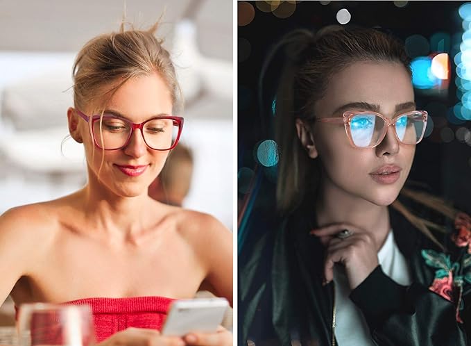 MEETSUN Blue Light Blocking Glasses for Women Anti Eyestrain Filter Blue Ray Oversized Computer Game Glasse